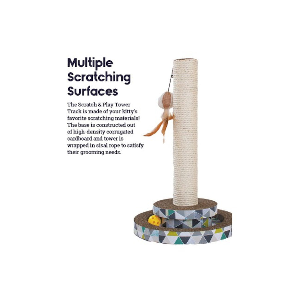 Scratch And Play Tower Track Cat Scratcher
