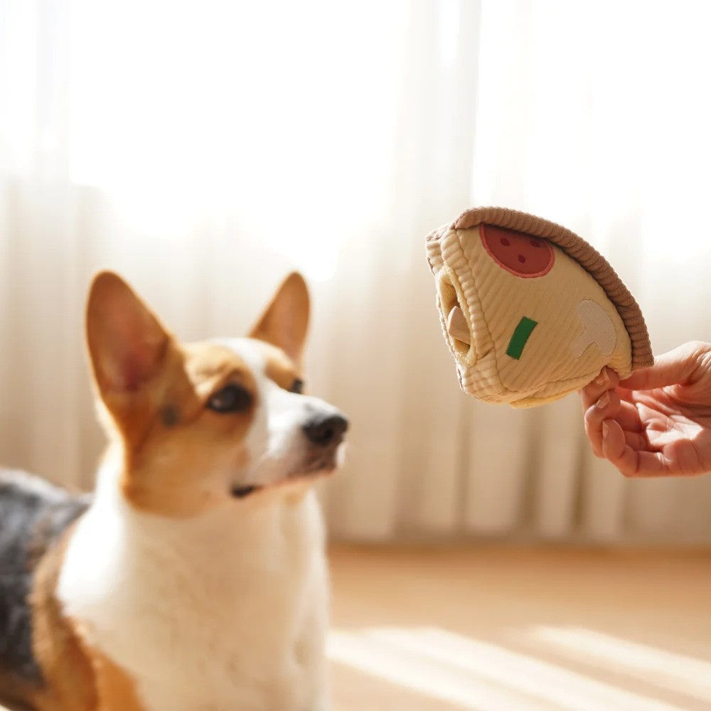 Deep Dish Pizza Burrow & Snuffle Dog Toy