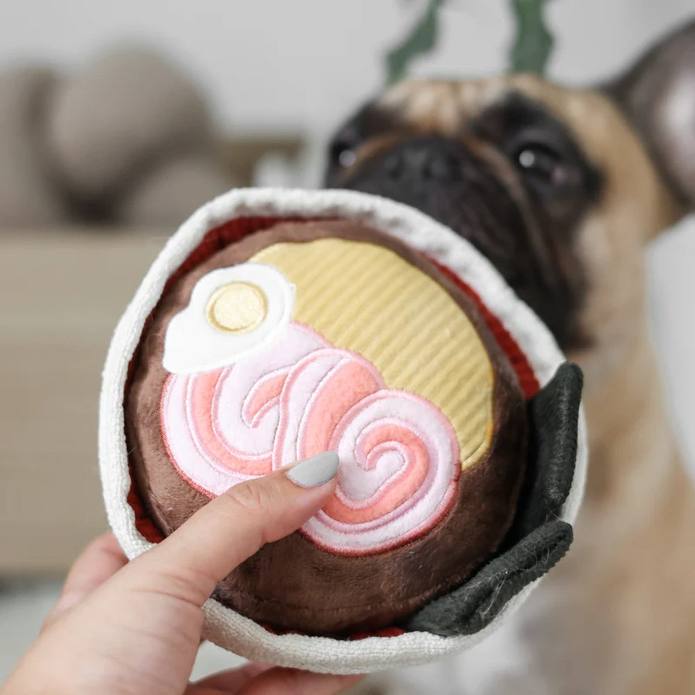 Ramen Snuffle + Squeaky Dog Toy