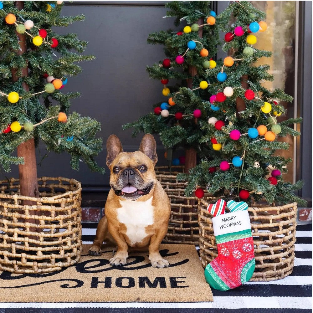 Christmas Sock Hide And Seek Dog Plush Toy